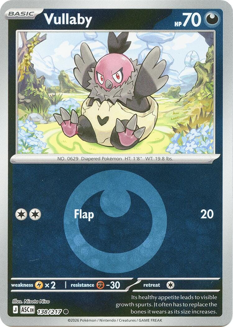 Vullaby (138/217) (Energy Symbol Pattern) [Mega Evolution: Ascended Heroes] Pokemon Single Pokémon  | Multizone: Comics And Games