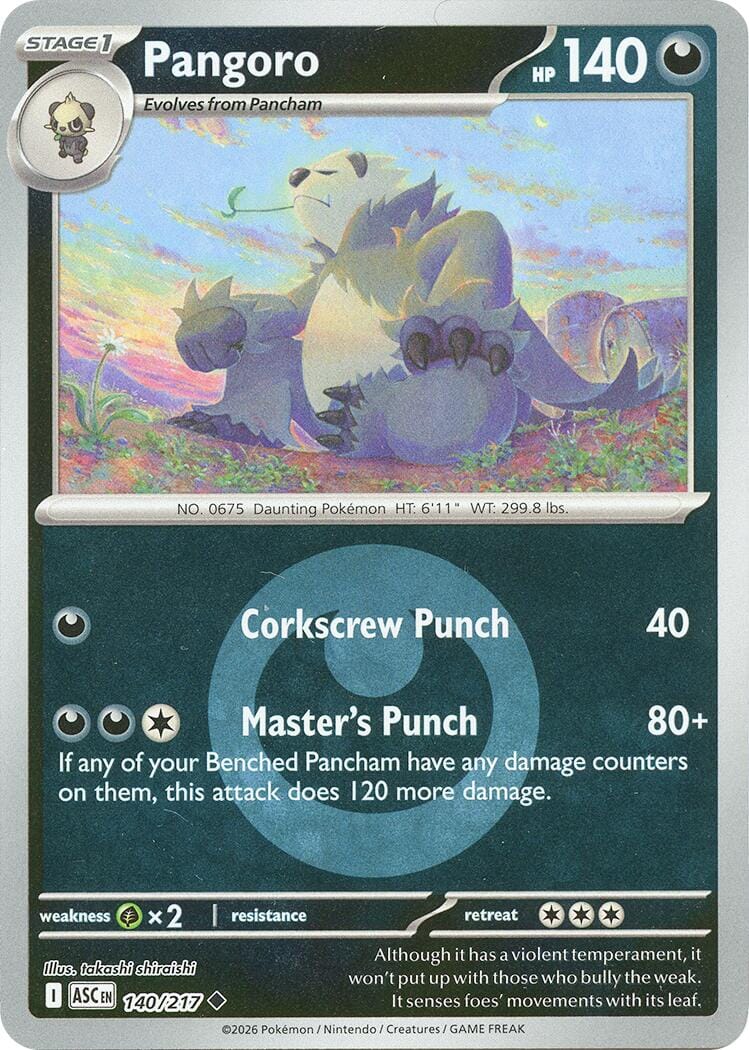 Pangoro (140/217) (Energy Symbol Pattern) [Mega Evolution: Ascended Heroes] Pokemon Single Pokémon  | Multizone: Comics And Games