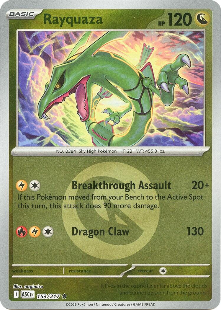 Rayquaza (153/217) (Energy Symbol Pattern) [Mega Evolution: Ascended Heroes] Pokemon Single Pokémon  | Multizone: Comics And Games
