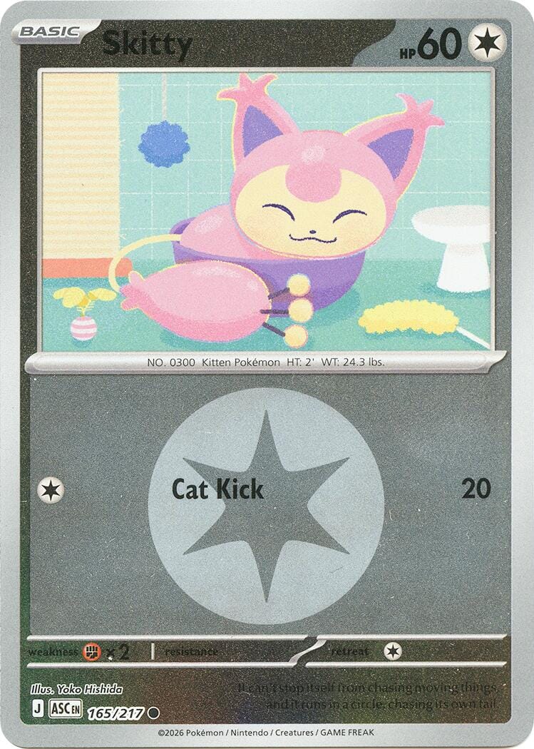 Skitty (165/217) (Energy Symbol Pattern) [Mega Evolution: Ascended Heroes] Pokemon Single Pokémon  | Multizone: Comics And Games