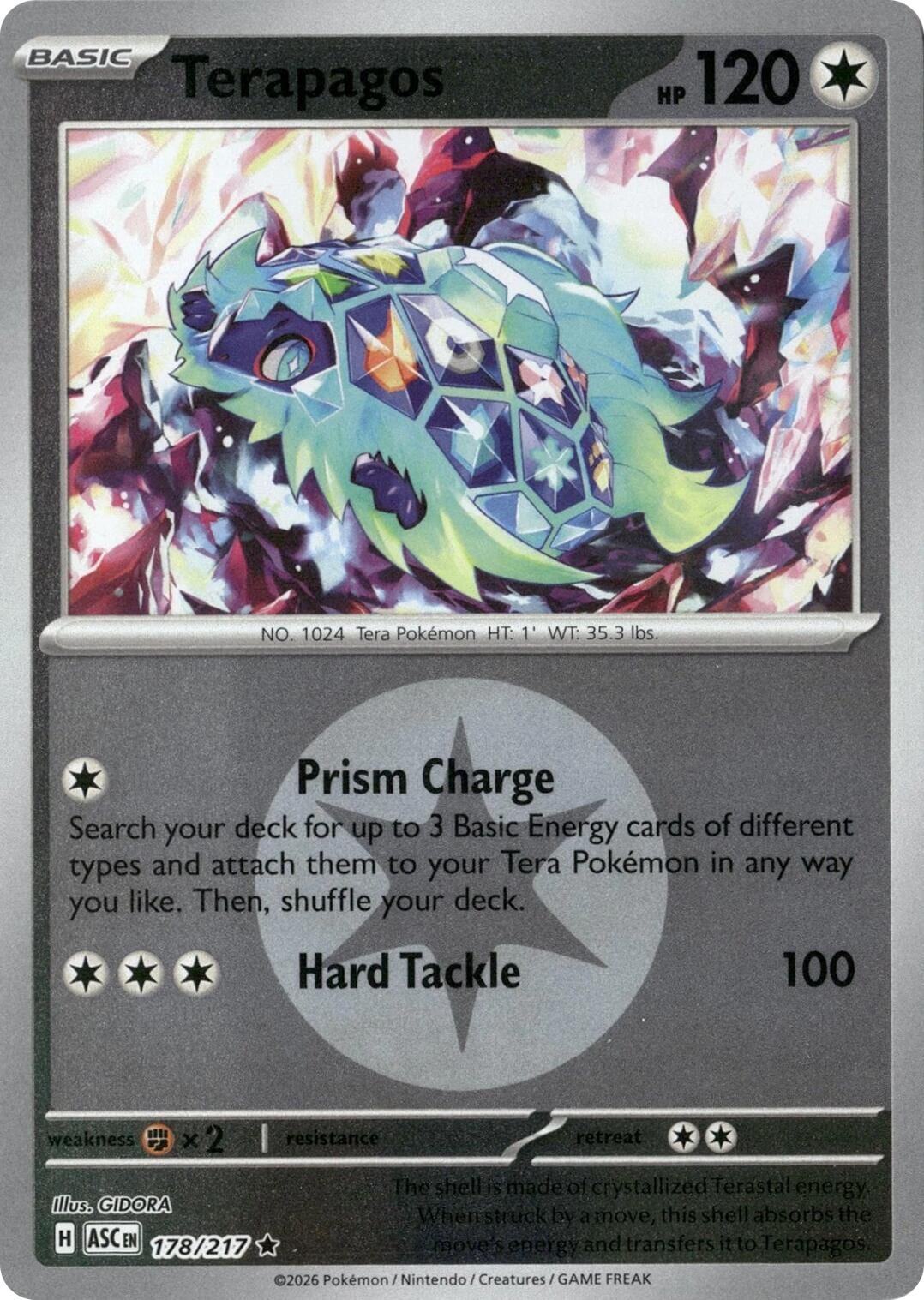 Terapagos (178/217) (Energy Symbol Pattern) [Mega Evolution: Ascended Heroes] Pokemon Single Pokémon  | Multizone: Comics And Games