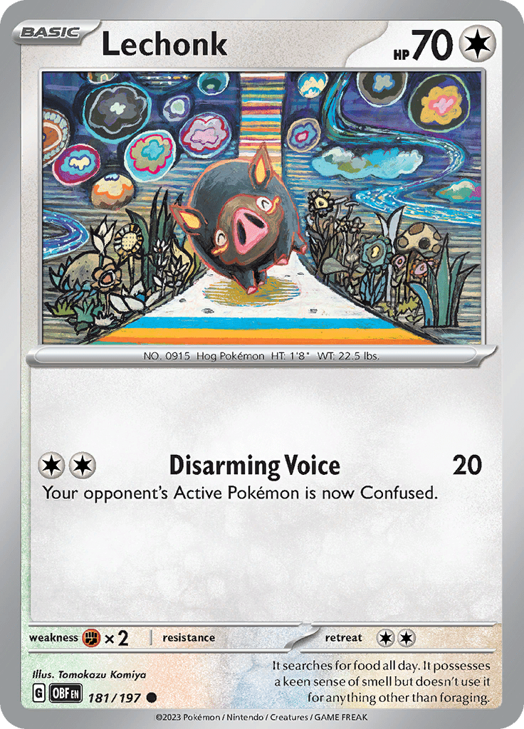 Lechonk (181/197) [Scarlet & Violet: Obsidian Flames] Pokemon Single Pokémon  | Multizone: Comics And Games