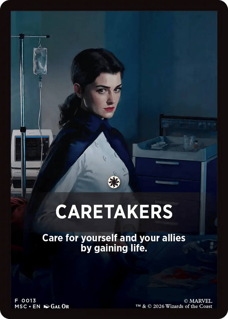 Caretakers Theme Card [Marvel Super Heroes Commander] MTG Single Magic: The Gathering  | Multizone: Comics And Games