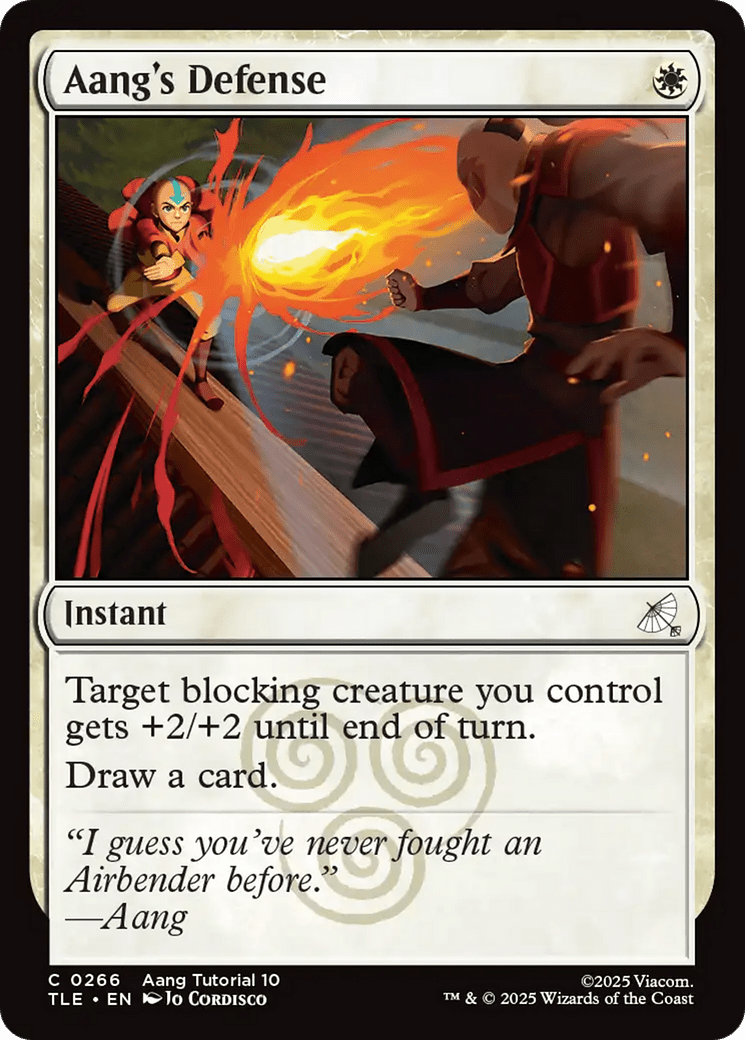 Aang's Defense (0266) [Avatar: The Last Airbender: Eternal-Legal] MTG Single Magic: The Gathering  | Multizone: Comics And Games