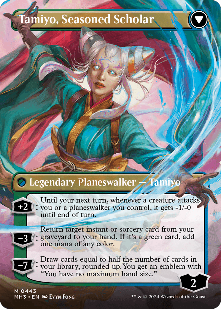 Tamiyo, Inquisitive Student // Tamiyo, Seasoned Scholar (Borderless) [Modern Horizons 3] MTG Single Magic: The Gathering  | Multizone: Comics And Games