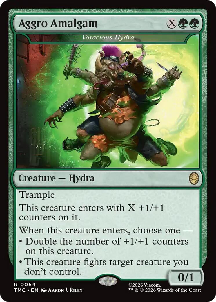 Aggro Amalgam - Voracious Hydra [Teenage Mutant Ninja Turtles Commander] MTG Single Magic: The Gathering  | Multizone: Comics And Games