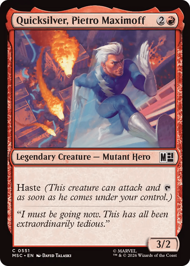 Quicksilver, Pietro Maximoff (0551) [Marvel Super Heroes Commander] MTG Single Magic: The Gathering  | Multizone: Comics And Games