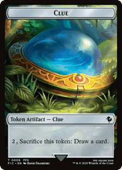 Clue // Treasure Double-Sided Token (Surge Foil) [FINAL FANTASY Commander Tokens] MTG Single Magic: The Gathering  | Multizone: Comics And Games
