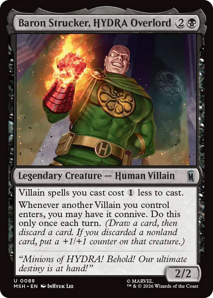 Baron Strucker, HYDRA Overlord [Marvel Super Heroes] MTG Single Magic: The Gathering  | Multizone: Comics And Games