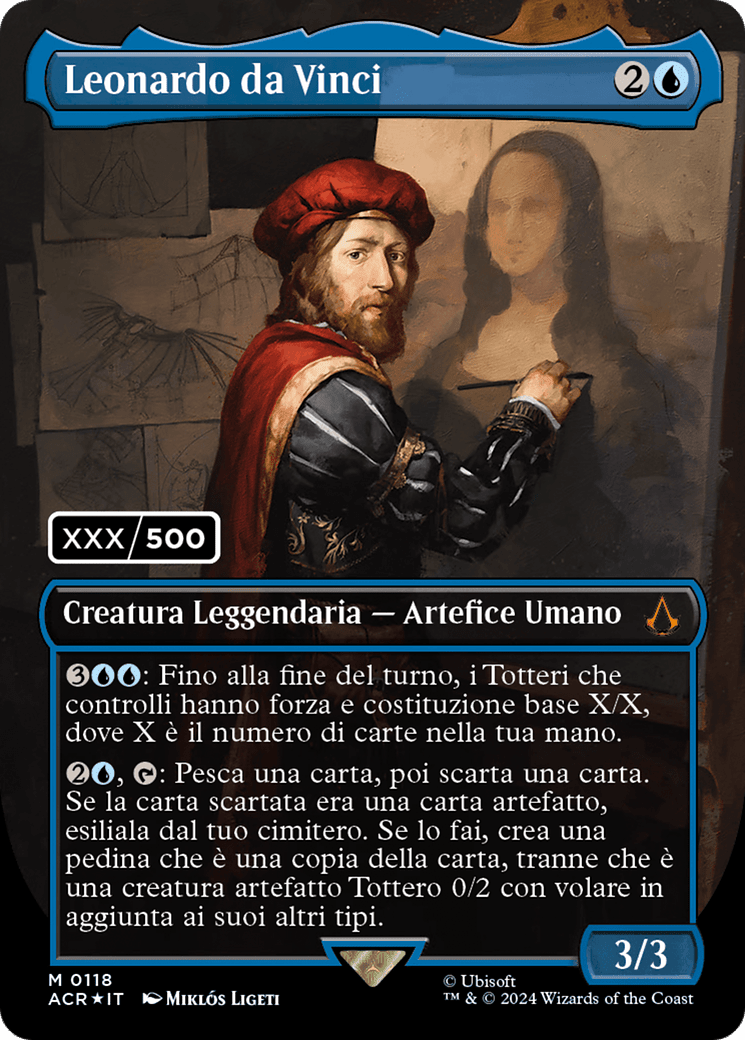 Leonardo da Vinci (Italian) (Serial Numbered) [Assassin's Creed] MTG Single Magic: The Gathering  | Multizone: Comics And Games