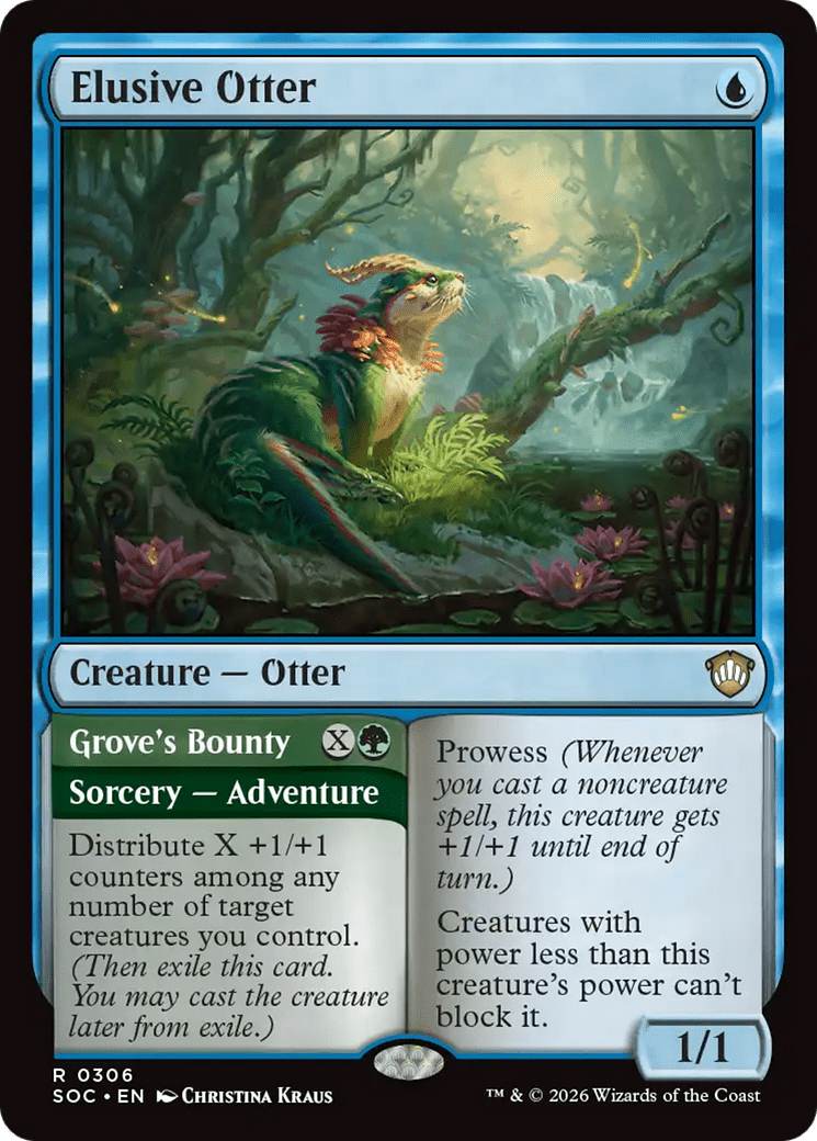 Elusive Otter [Secrets of Strixhaven Commander] MTG Single Magic: The Gathering  | Multizone: Comics And Games