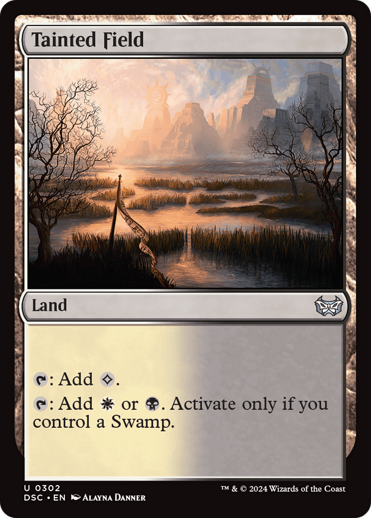 Tainted Field [Duskmourn: House of Horror Commander] MTG Single Magic: The Gathering  | Multizone: Comics And Games