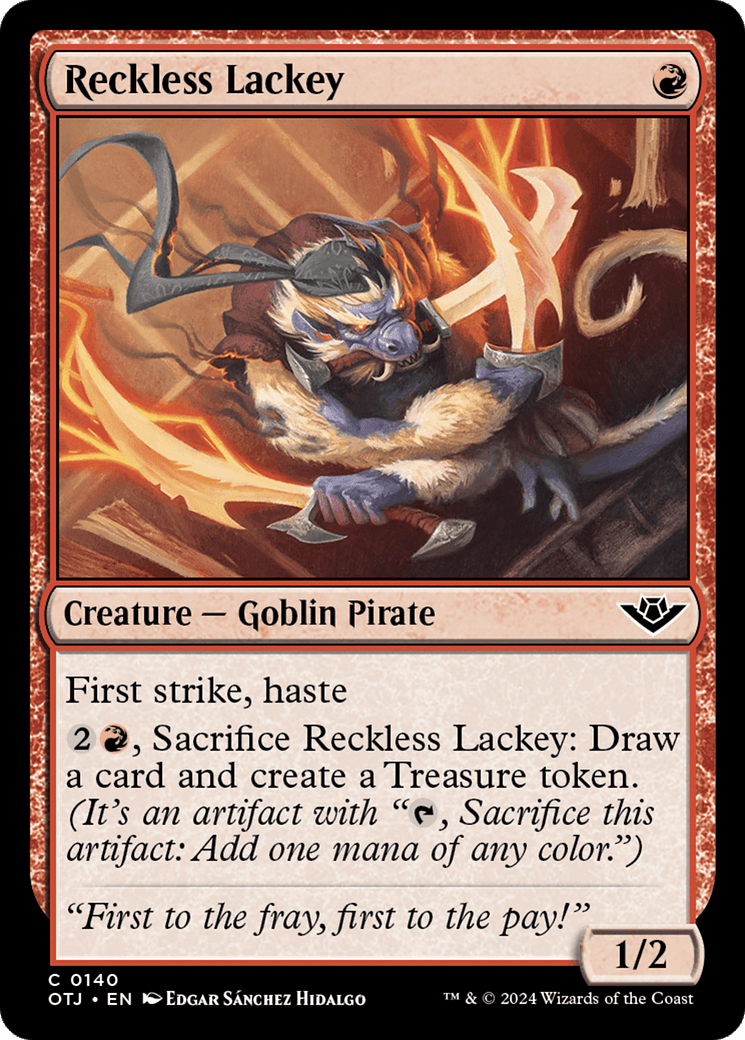 Reckless Lackey [Outlaws of Thunder Junction] MTG Single Magic: The Gathering  | Multizone: Comics And Games