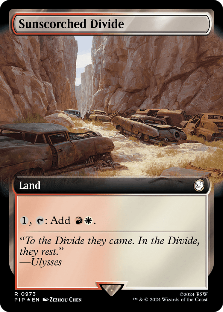 Sunscorched Divide (Extended Art) (Surge Foil) [Fallout] MTG Single Magic: The Gathering  | Multizone: Comics And Games