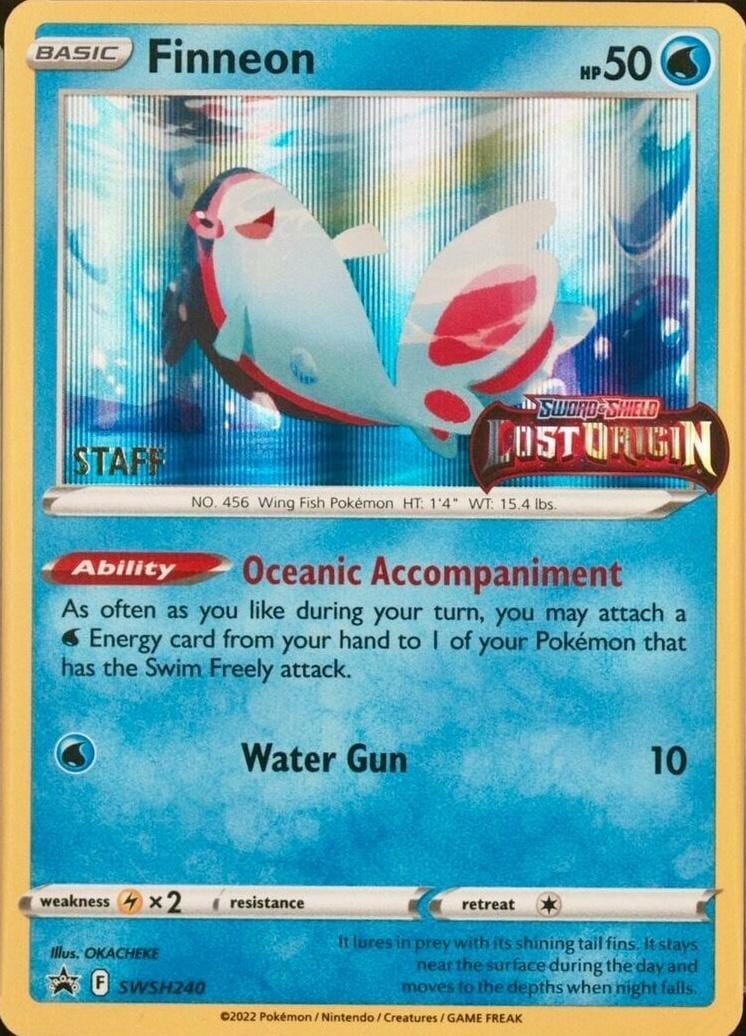 Finneon (SWSH240) (Prerelease Staff) [Sword & Shield: Black Star Promos] Pokemon Single Pokémon  | Multizone: Comics And Games