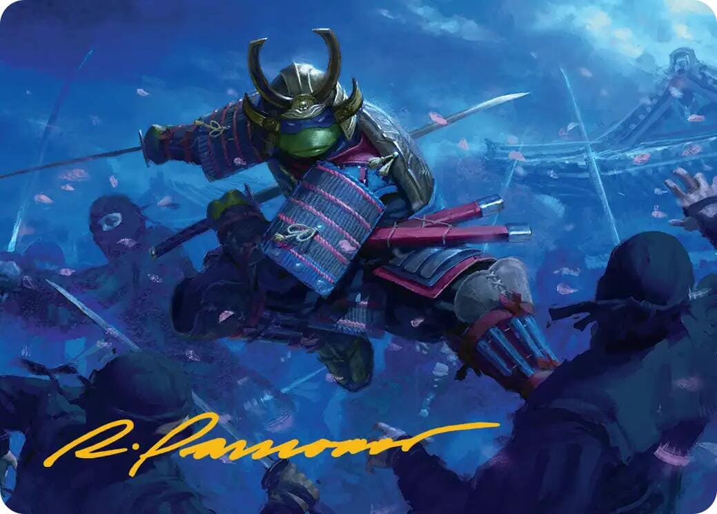 Leonardo, Sewer Samurai Art Card (1/54) (Gold-Stamped Signature) [Teenage Mutant Ninja Turtles Art Series] MTG Single Magic: The Gathering  | Multizone: Comics And Games