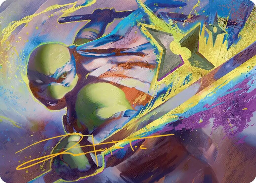 Leonardo's Technique Art Card (Gold-Stamped Signature) [Teenage Mutant Ninja Turtles Art Series] MTG Single Magic: The Gathering  | Multizone: Comics And Games