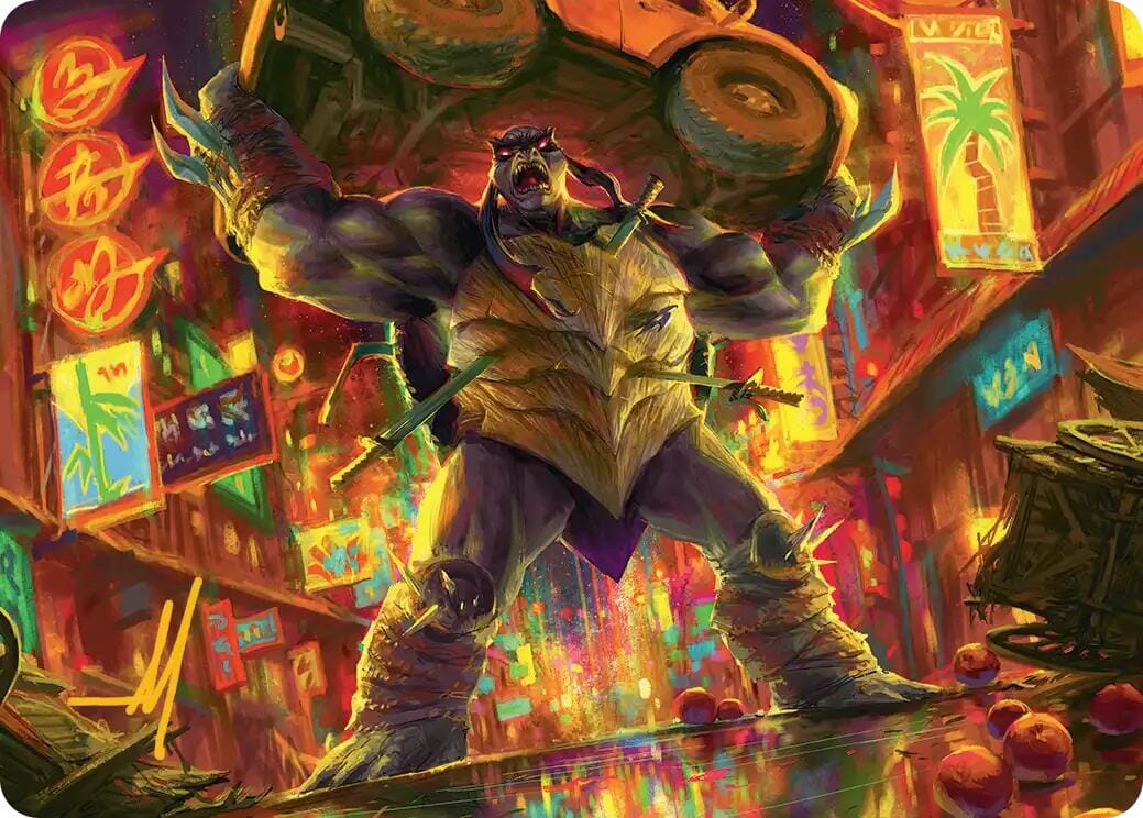 Slash, Reptile Rampager Art Card (Gold-Stamped Signature) [Teenage Mutant Ninja Turtles Art Series] MTG Single Magic: The Gathering  | Multizone: Comics And Games