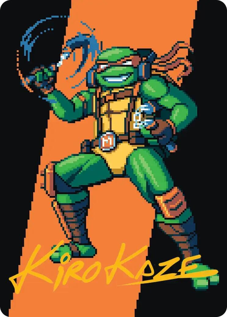 Michelangelo, the Heart Art Card (Gold-Stamped Signature) [Teenage Mutant Ninja Turtles Art Series] MTG Single Magic: The Gathering  | Multizone: Comics And Games
