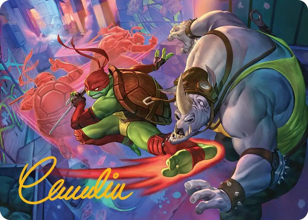 Super Combo Art Card (Gold-Stamped Signature) [Teenage Mutant Ninja Turtles Art Series] MTG Single Magic: The Gathering  | Multizone: Comics And Games