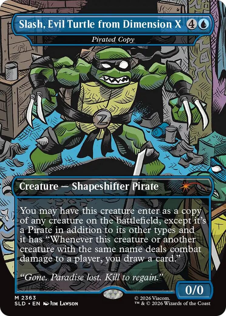 Slash, Evil Turtle from Dimension X - Pirated Copy [Secret Lair Drop Series] MTG Single Magic: The Gathering  | Multizone: Comics And Games