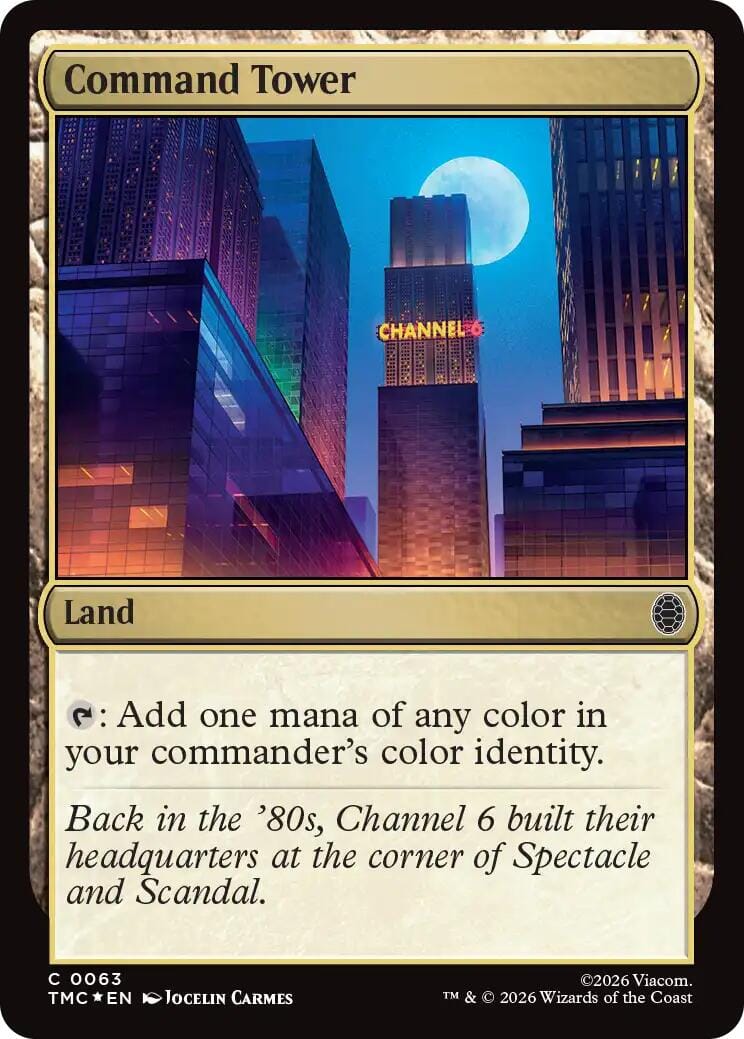 Command Tower (Surge Foil) [Teenage Mutant Ninja Turtles Commander] MTG Single Magic: The Gathering  | Multizone: Comics And Games