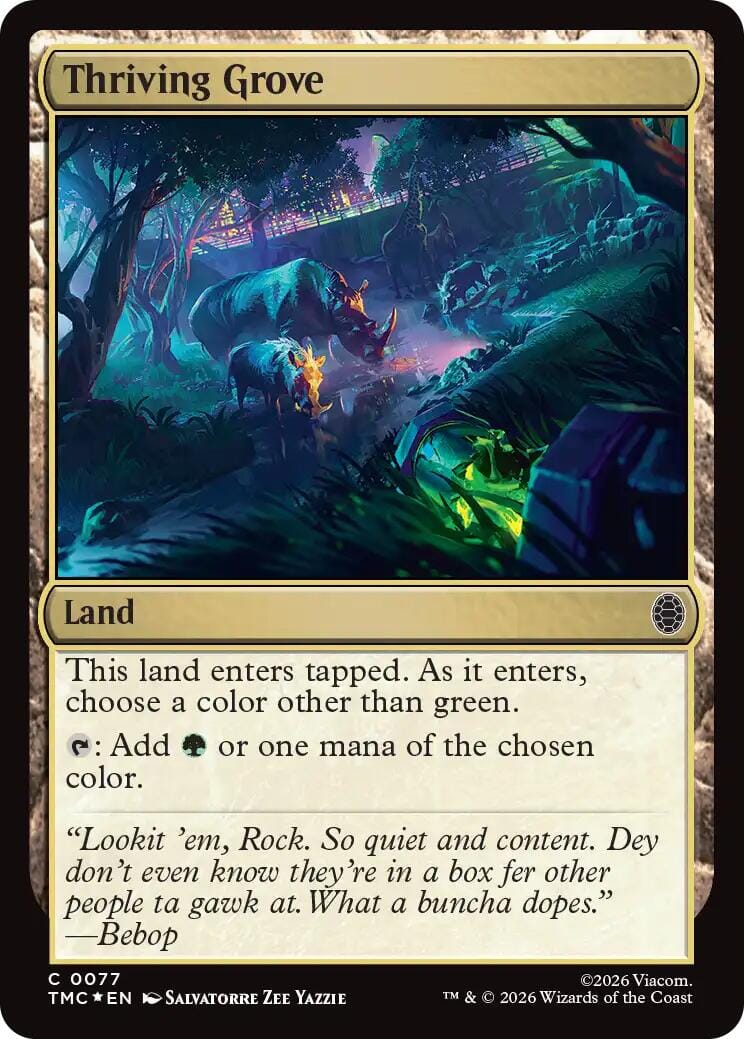Thriving Grove (Surge Foil) [Teenage Mutant Ninja Turtles Commander] MTG Single Magic: The Gathering  | Multizone: Comics And Games