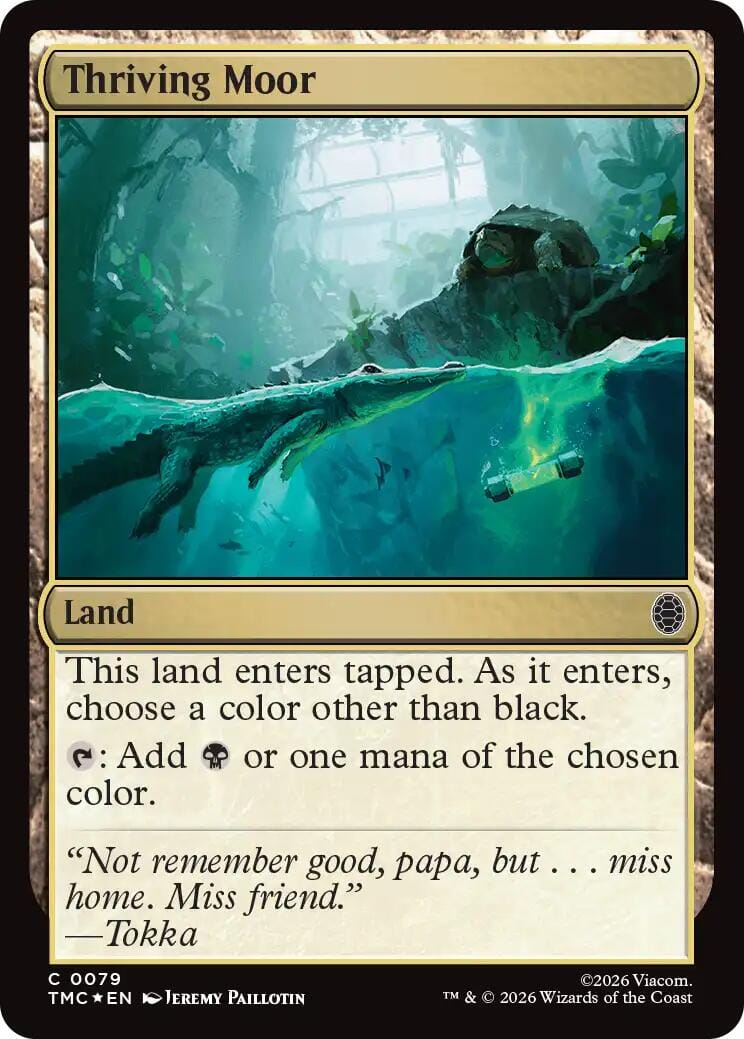 Thriving Moor (Surge Foil) [Teenage Mutant Ninja Turtles Commander] MTG Single Magic: The Gathering  | Multizone: Comics And Games