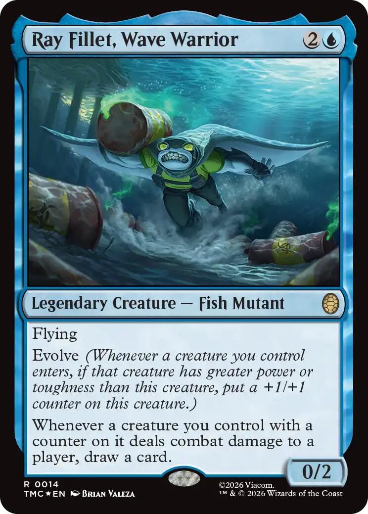 Ray Fillet, Wave Warrior (Surge Foil) [Teenage Mutant Ninja Turtles Commander] MTG Single Magic: The Gathering  | Multizone: Comics And Games