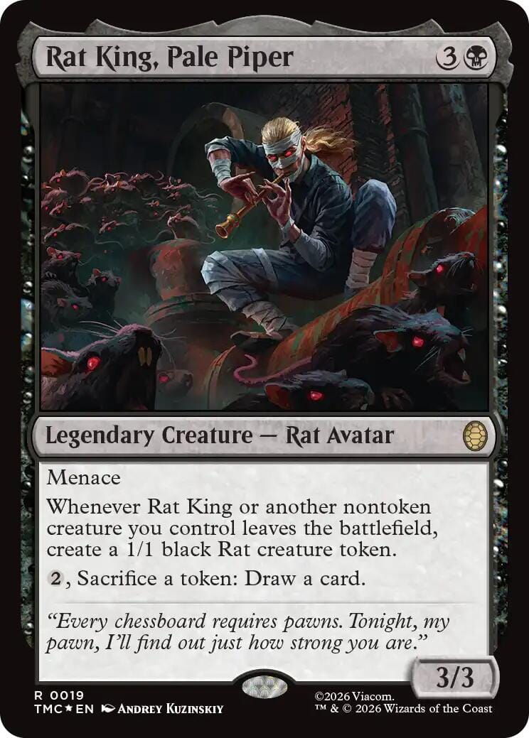 Rat King, Pale Piper (Surge Foil) [Teenage Mutant Ninja Turtles Commander] MTG Single Magic: The Gathering  | Multizone: Comics And Games