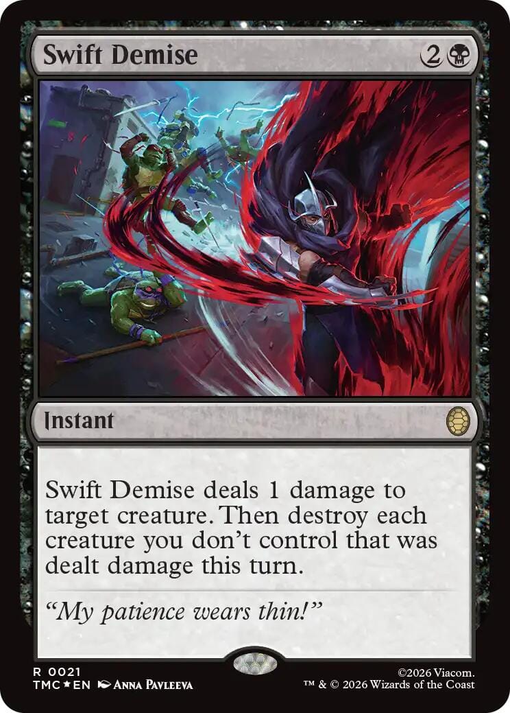 Swift Demise (Surge Foil) [Teenage Mutant Ninja Turtles Commander] MTG Single Magic: The Gathering  | Multizone: Comics And Games