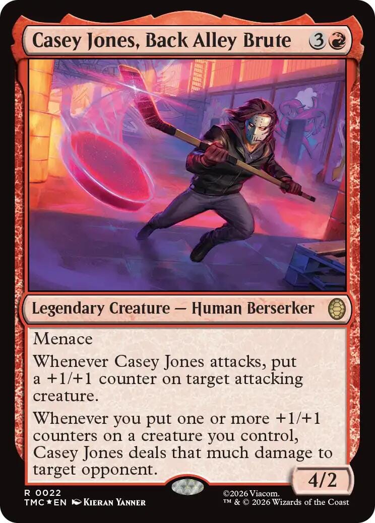 Casey Jones, Back Alley Brute (Surge Foil) [Teenage Mutant Ninja Turtles Commander] MTG Single Magic: The Gathering  | Multizone: Comics And Games