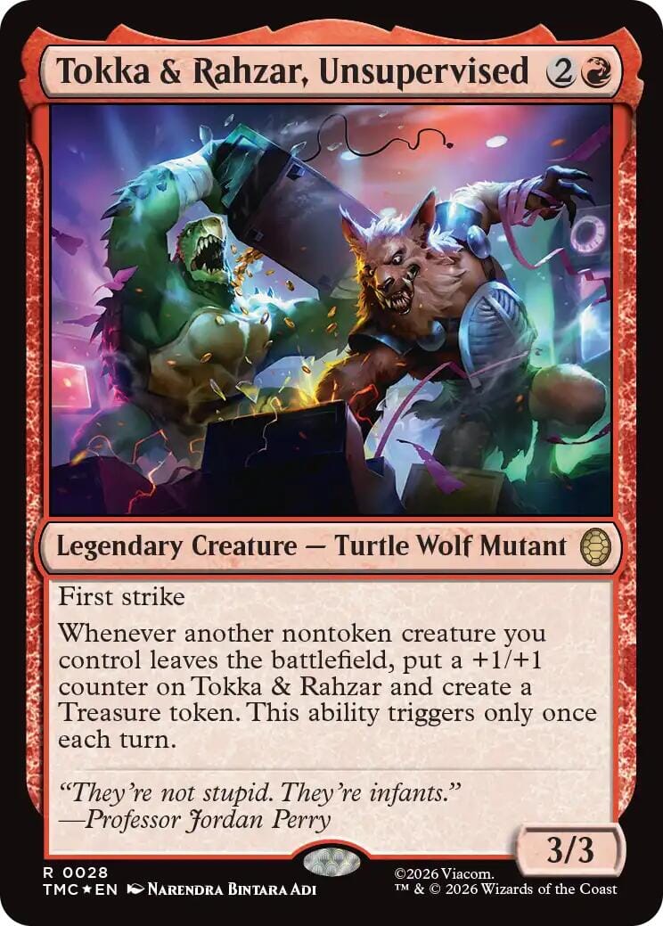 Tokka & Rahzar, Unsupervised (Surge Foil) [Teenage Mutant Ninja Turtles Commander] MTG Single Magic: The Gathering  | Multizone: Comics And Games