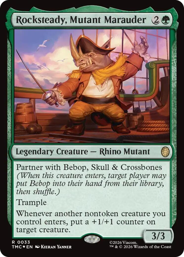 Rocksteady, Mutant Marauder (Surge Foil) [Teenage Mutant Ninja Turtles Commander] MTG Single Magic: The Gathering  | Multizone: Comics And Games