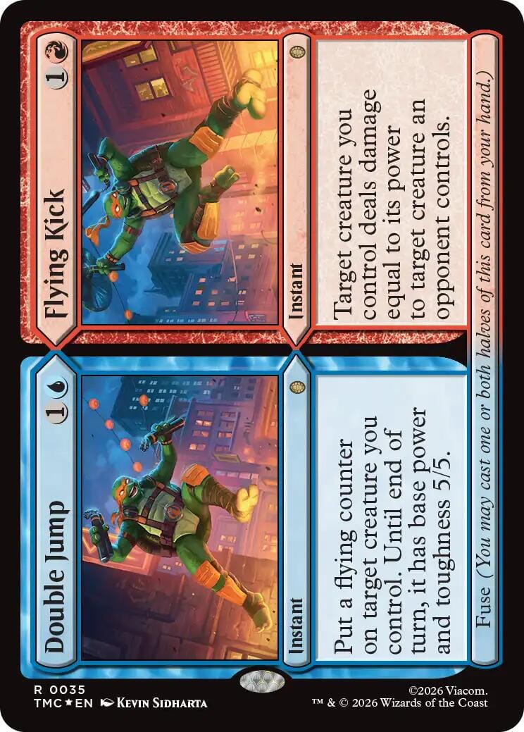 Double Jump // Flying Kick (Surge Foil) [Teenage Mutant Ninja Turtles Commander] MTG Single Magic: The Gathering  | Multizone: Comics And Games