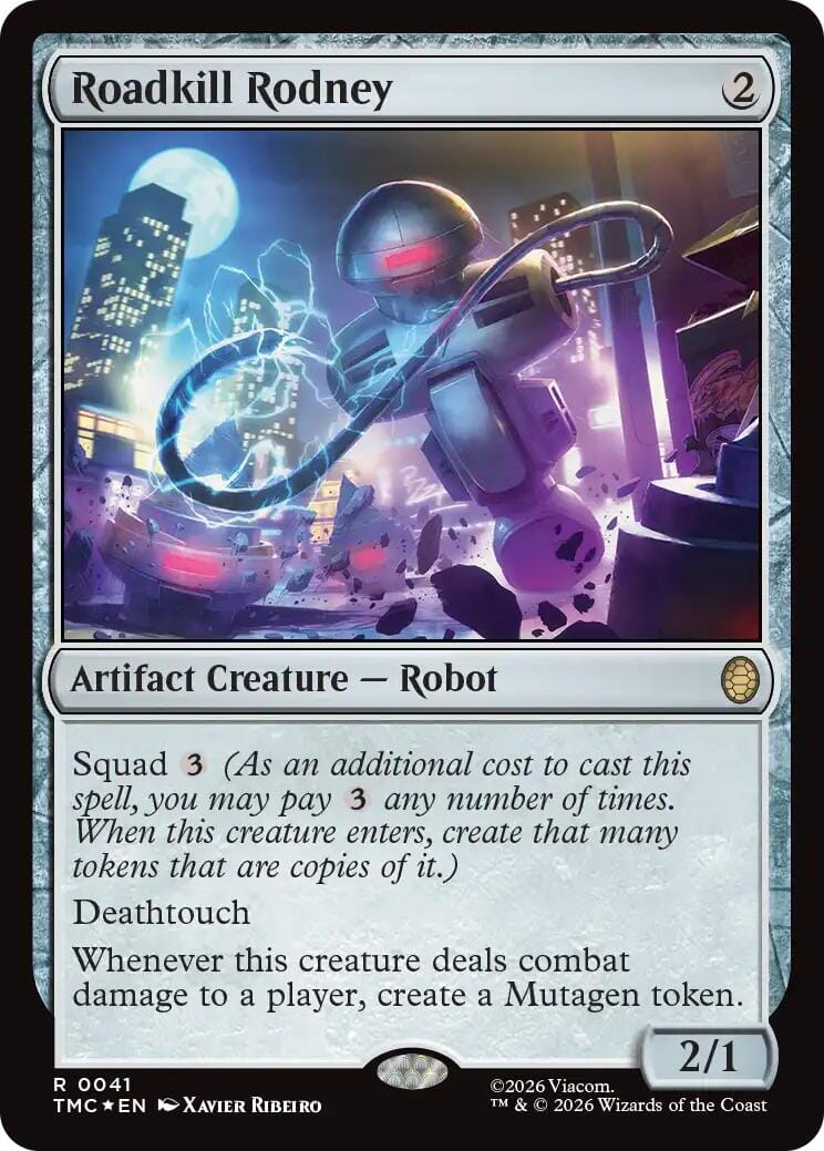 Roadkill Rodney (Surge Foil) [Teenage Mutant Ninja Turtles Commander] MTG Single Magic: The Gathering  | Multizone: Comics And Games