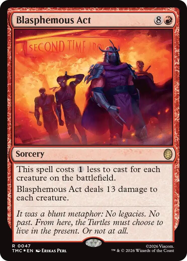 Blasphemous Act (Surge Foil) [Teenage Mutant Ninja Turtles Commander] MTG Single Magic: The Gathering  | Multizone: Comics And Games
