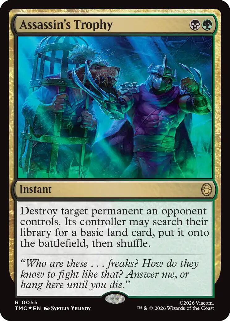 Assassin's Trophy (Surge Foil) [Teenage Mutant Ninja Turtles Commander] MTG Single Magic: The Gathering  | Multizone: Comics And Games