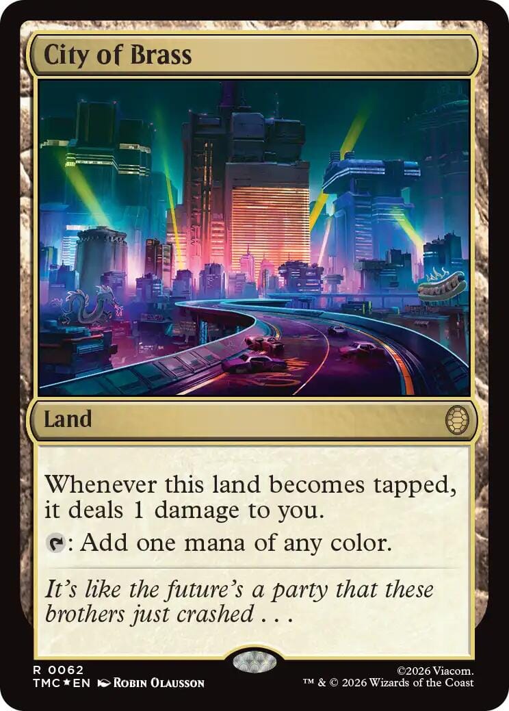 City of Brass (Surge Foil) [Teenage Mutant Ninja Turtles Commander] MTG Single Magic: The Gathering  | Multizone: Comics And Games