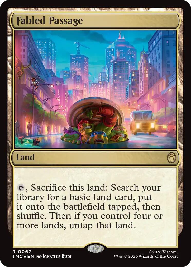 Fabled Passage (Surge Foil) [Teenage Mutant Ninja Turtles Commander] MTG Single Magic: The Gathering  | Multizone: Comics And Games