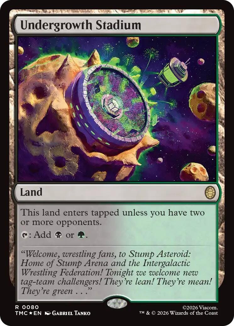 Undergrowth Stadium (Surge Foil) [Teenage Mutant Ninja Turtles Commander] MTG Single Magic: The Gathering  | Multizone: Comics And Games