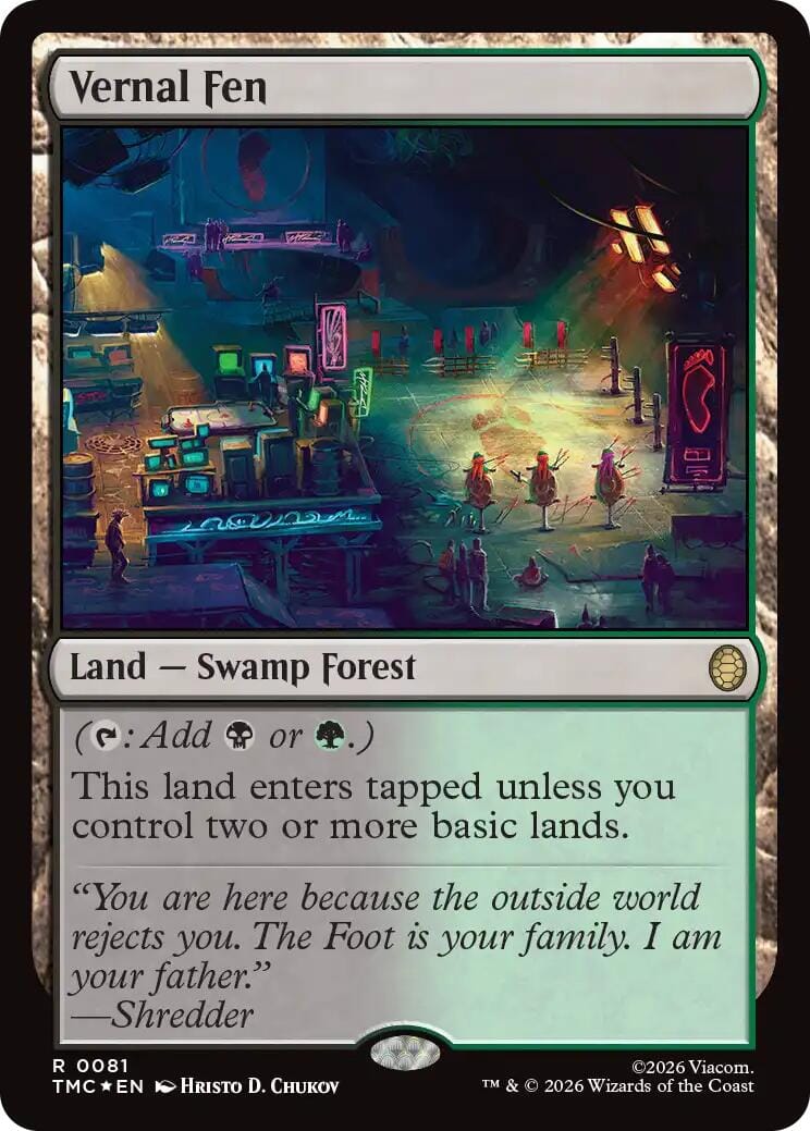Vernal Fen (Surge Foil) [Teenage Mutant Ninja Turtles Commander] MTG Single Magic: The Gathering  | Multizone: Comics And Games