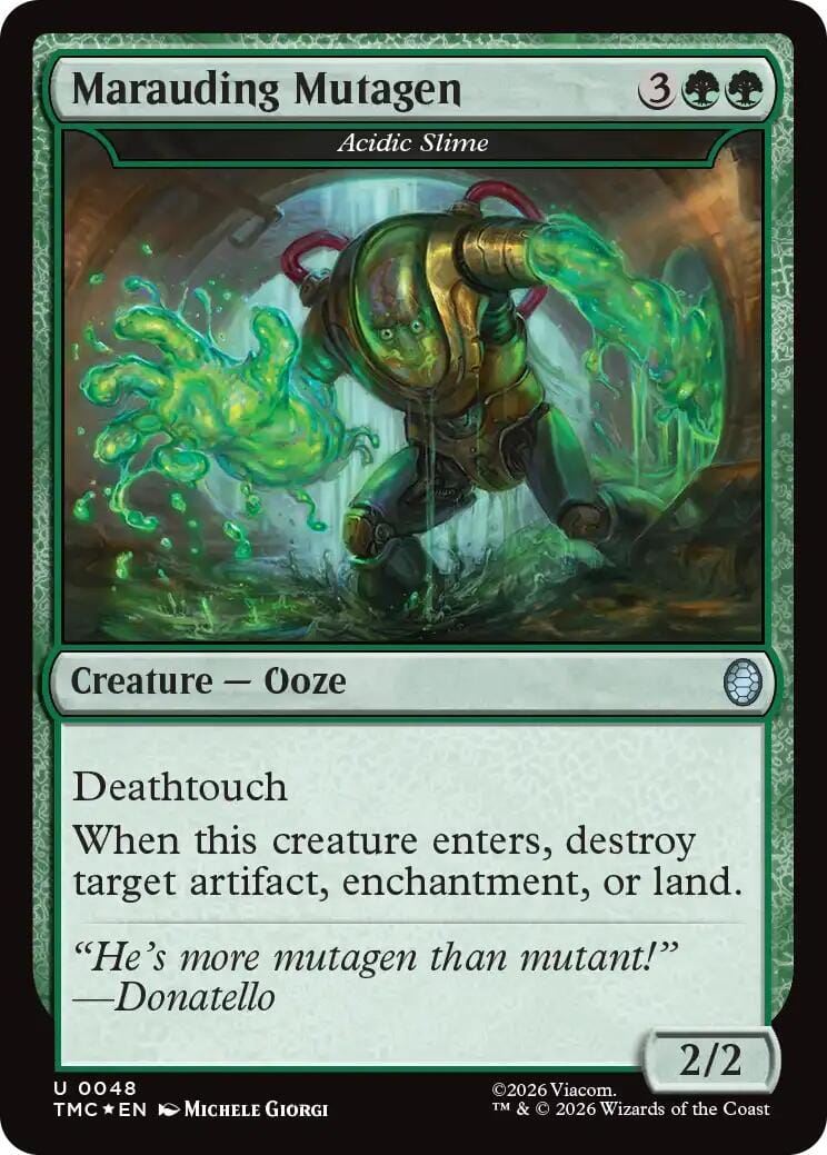 Marauding Mutagen - Acidic Slime (Surge Foil) [Teenage Mutant Ninja Turtles Commander] MTG Single Magic: The Gathering  | Multizone: Comics And Games