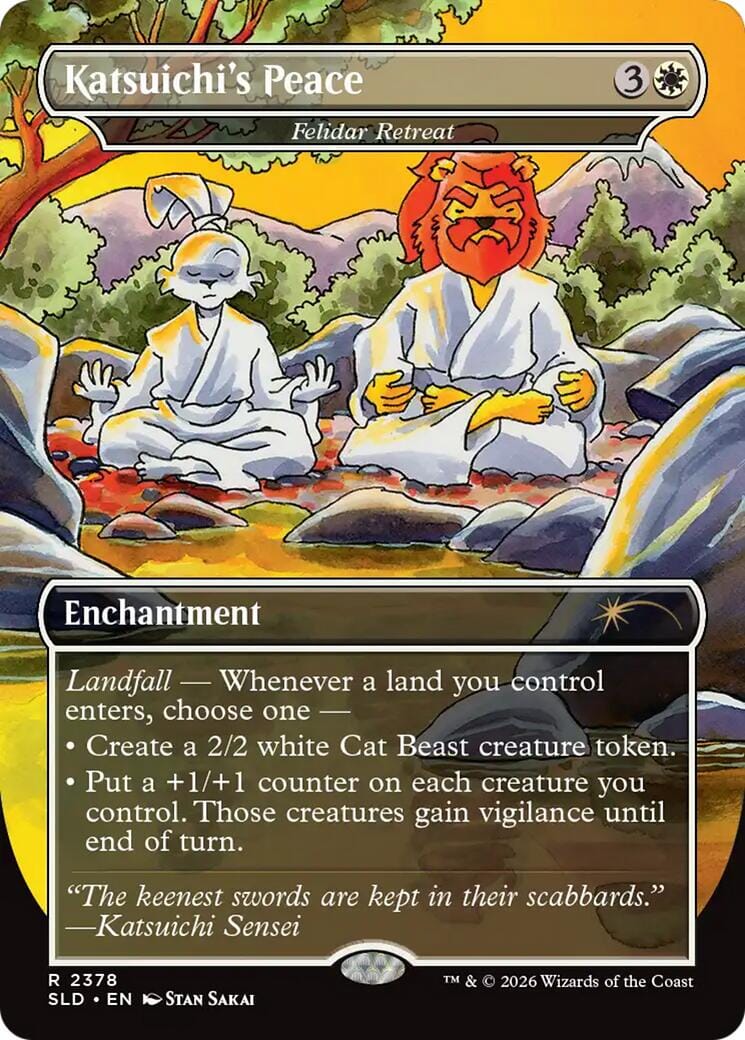 Katsuichi's Peace - Felidar Retreat [Secret Lair Drop Series] MTG Single Magic: The Gathering  | Multizone: Comics And Games