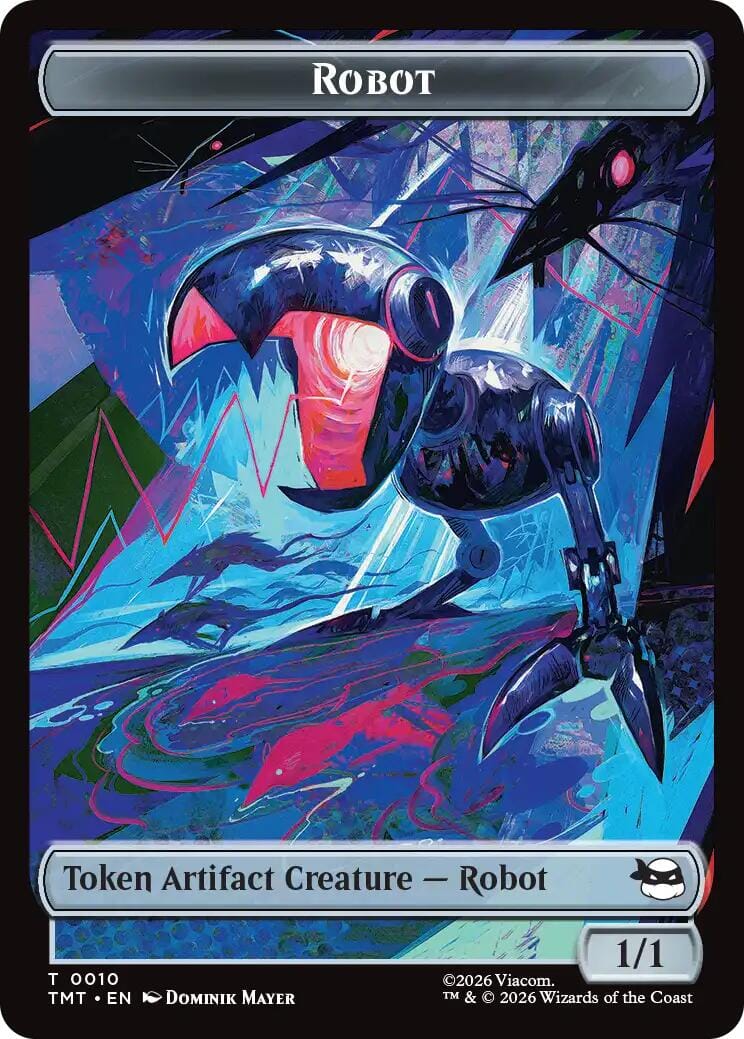 Treasure // Robot Double-Sided Token [Teenage Mutant Ninja Turtles Commander Tokens] MTG Single Magic: The Gathering  | Multizone: Comics And Games