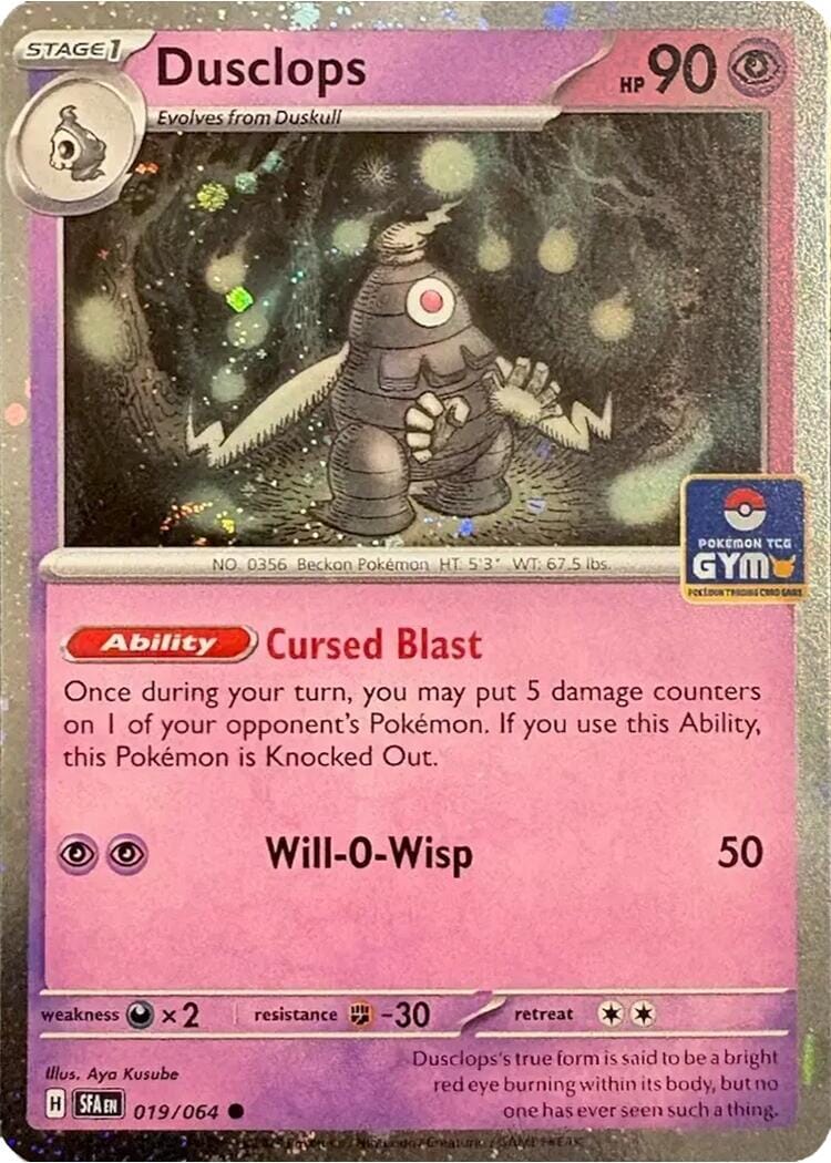 Dusclops (019/064) (Southeast Asia Exclusive) [League & Championship Cards] Pokemon Single Pokémon  | Multizone: Comics And Games