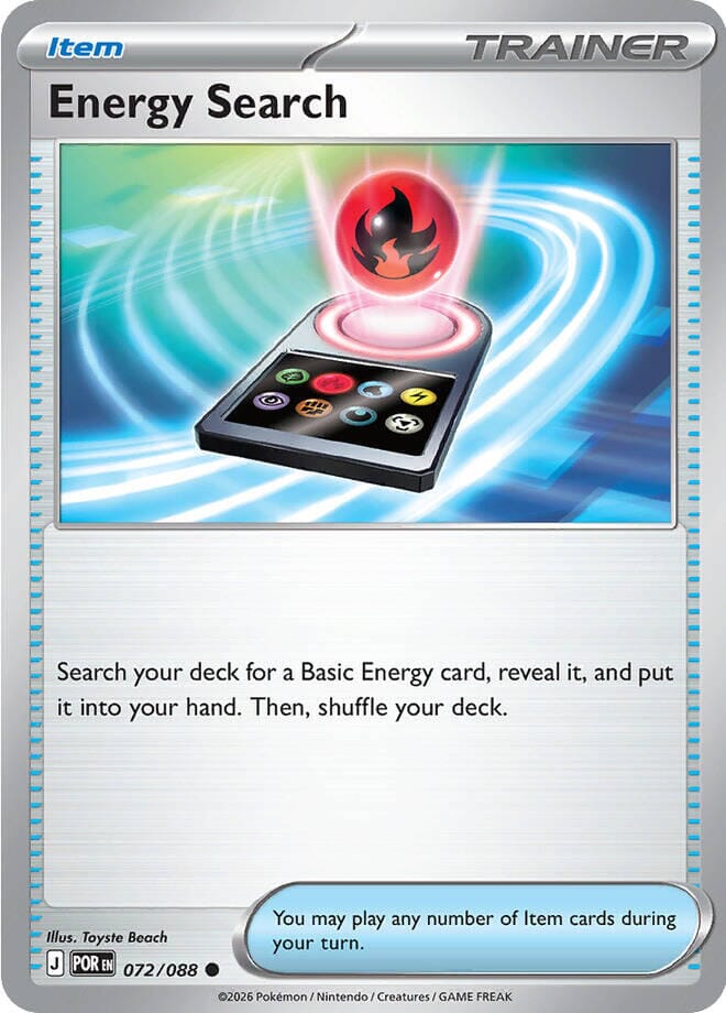 Energy Search (072/088) [Mega Evolution: Perfect Order] Pokemon Single Pokémon  | Multizone: Comics And Games