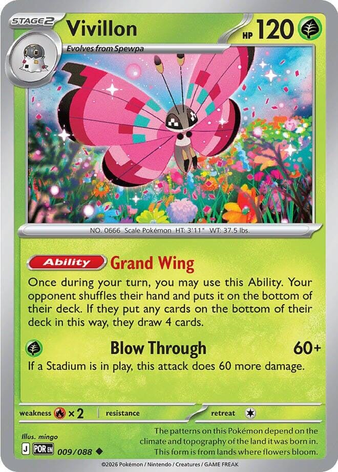 Vivillon (009/088) [Mega Evolution: Perfect Order] Pokemon Single Pokémon  | Multizone: Comics And Games