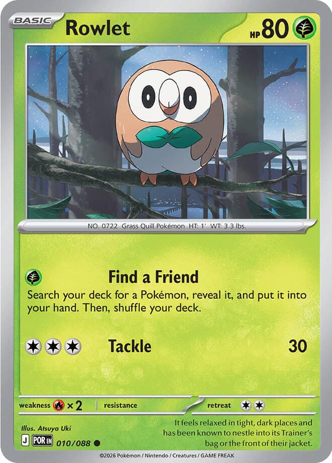 Rowlet (010/088) [Mega Evolution: Perfect Order] Pokemon Single Pokémon  | Multizone: Comics And Games