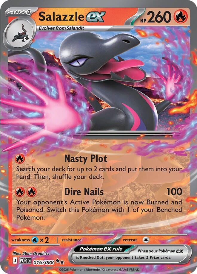 Salazzle ex (016/088) [Mega Evolution: Perfect Order] Pokemon Single Pokémon  | Multizone: Comics And Games